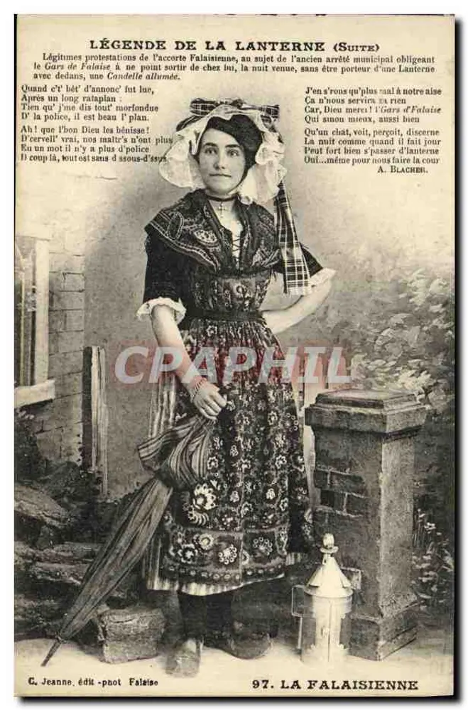 La Falaisienne — Legende van de Lanterne (Vervolg) — C. Jeanne, uitgever-fotograaf Falaise, n° 97 - Voorkant