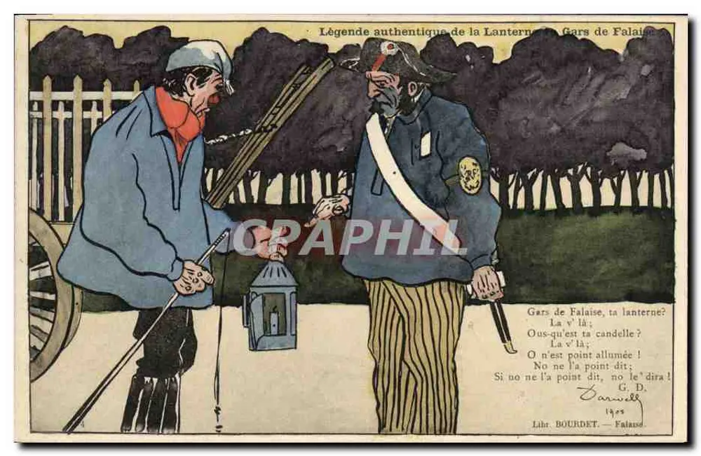 Authentische Legende der Laterne — Gars von Falaise — G. Baruwell, 1909 - Vorderseite