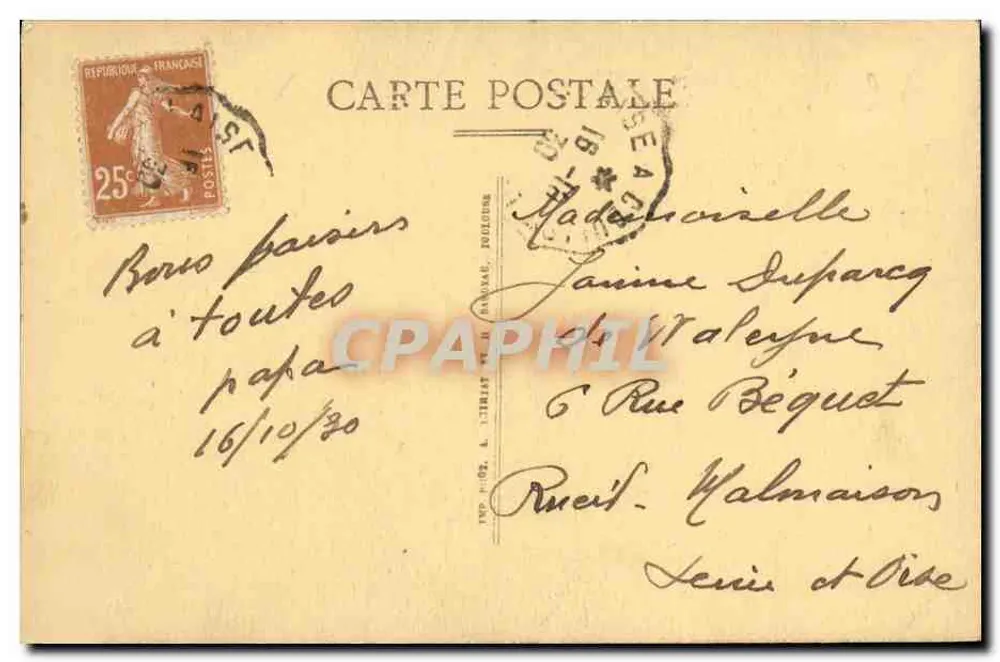 Falaise — Fonte de Arielle — Edit. G. Metton, Libr.-Pap. - Verso