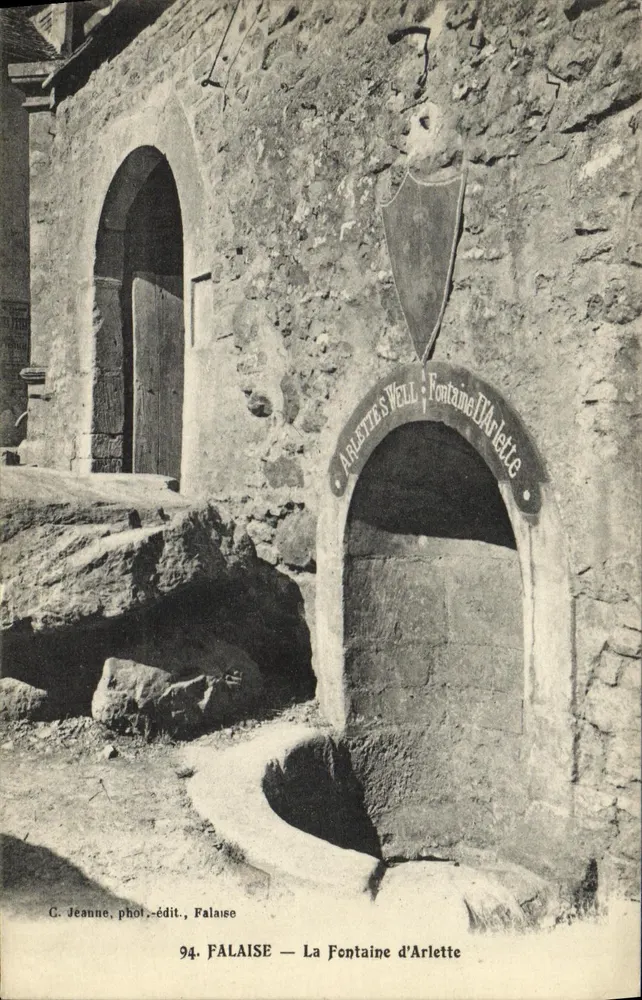 Falaise — Fontaine d'Arlette — C. Jeanne, Foto-Verlag, Falaise - Vorderseite
