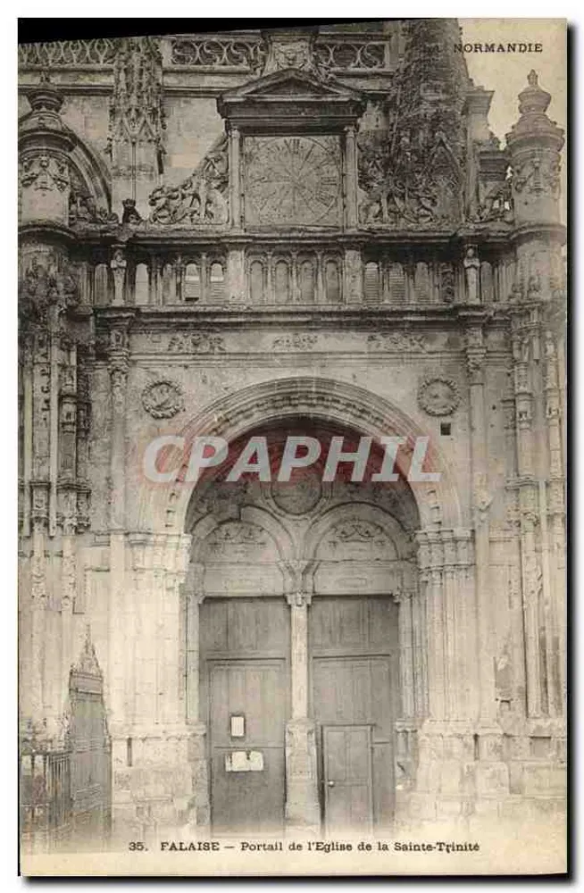 Falaise — Portal der Kirche der Heiligen Dreifaltigkeit — Verlag: Normandie - Vorderseite