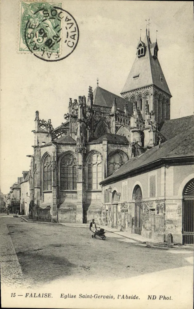 Falaise — Kirche Saint-Gervais, der Apsis — ND Phol. - Vorderseite