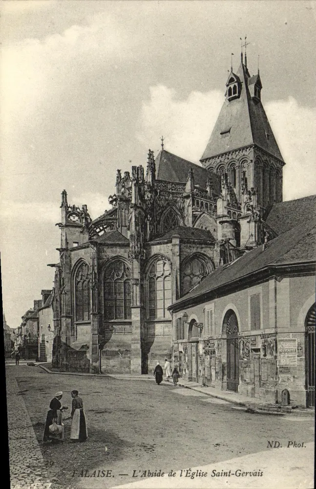 FALaise — Die Apsis der Kirche Saint-Gervais — ND. Foto. - Vorderseite