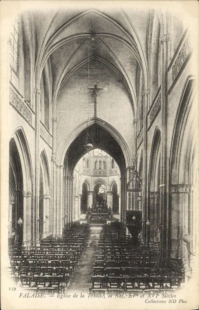 Falaise — Kirche der Dreifaltigkeit, die Kirchenschiff, 15. und 16. Jahrhundert — Collections ND Phot - Vorderseite
