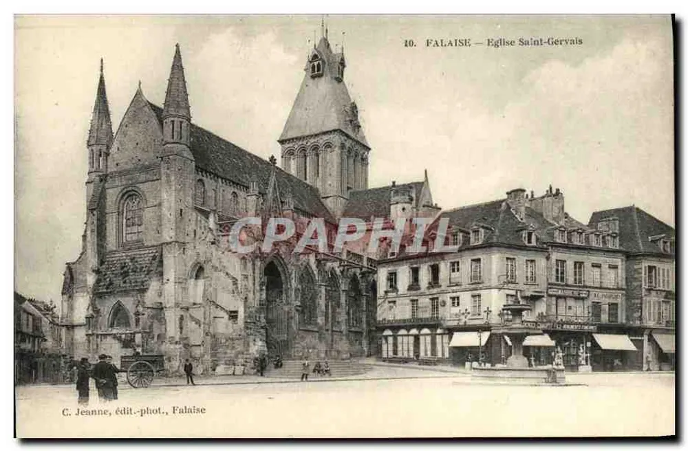 Falaise — Kirche Saint-Gervais — C. Jeanne, Verlag-Fotograf, Falaise - Vorderseite