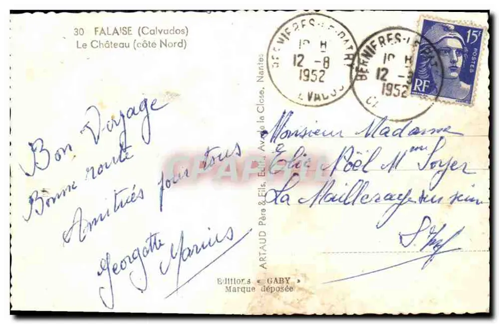 O Castelo (lado norte) — Falaise (Calvados) — Editor Gaby - Verso