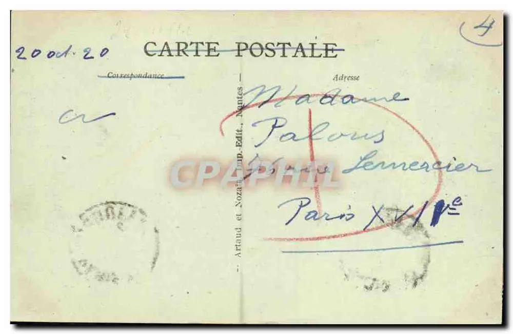 Falaise - O Castelo — editor Artraud e Nozairand, n°17 - Verso