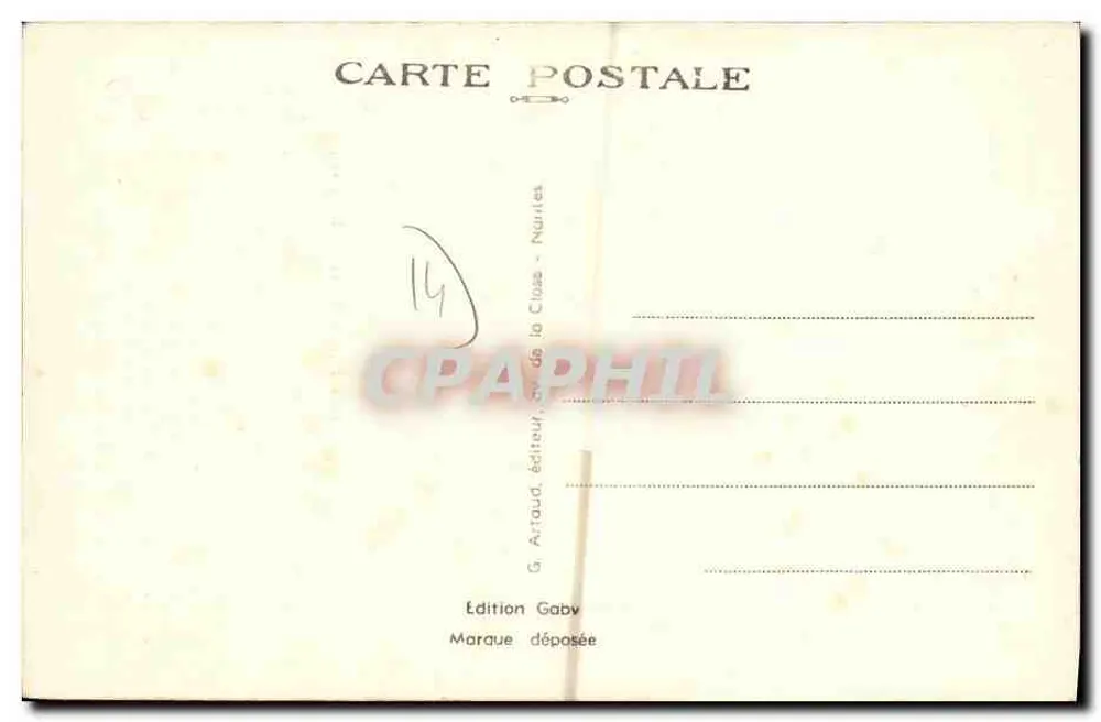 O Castelo de Falaise no século XI — Encontro de Robert o Diabo e de Arlette — G. Artaud, editor da Cloze - Nîrîres - Verso