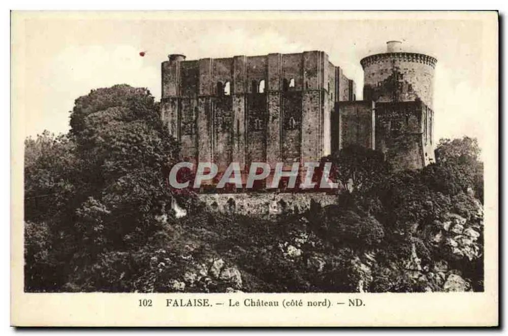 Falaise — Ansicht des Schlosses (nördliche Seite) — C° des Arts Photomécaniques - Straßburg - Vorderseite