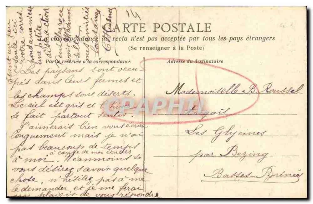 Falaise — A Grande Torre Talbot — G. Jeanne, editor-fotógrafo, Falaise - Verso