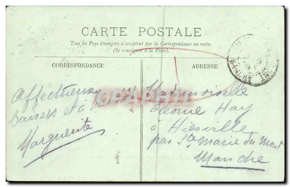 Falaise — O Castelo — Editor: La Jeune Poste, n°15 - Verso
