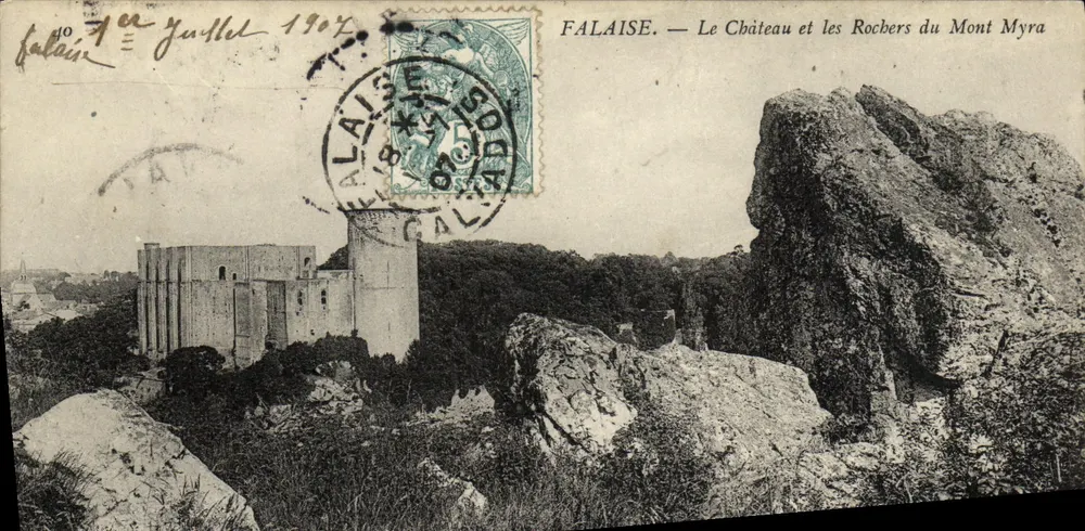 FALAISE — Das Schloss und die Felsen des Mont Myra — Verleger unbekannt - Vorderseite