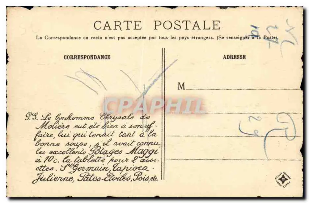 Falaise — Die Place Saint-Gervais — Sammlung Maggi, herausgegeben von Fortier et Baroche, Paris - Rückseite