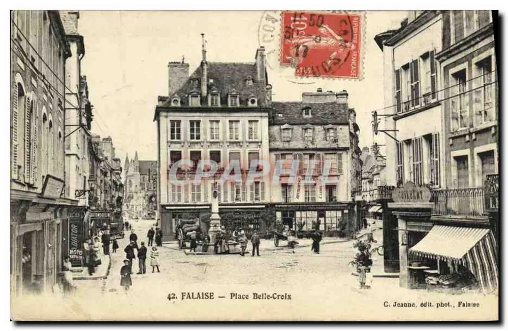 Falaise — Praça Belle-Croix — C. Jeanne, edição fotográfica, Falaise - Frente
