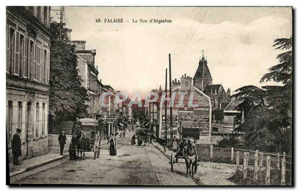 Falaise — A Rue d'Argentan — editor De Béthune, n°28 - Frente