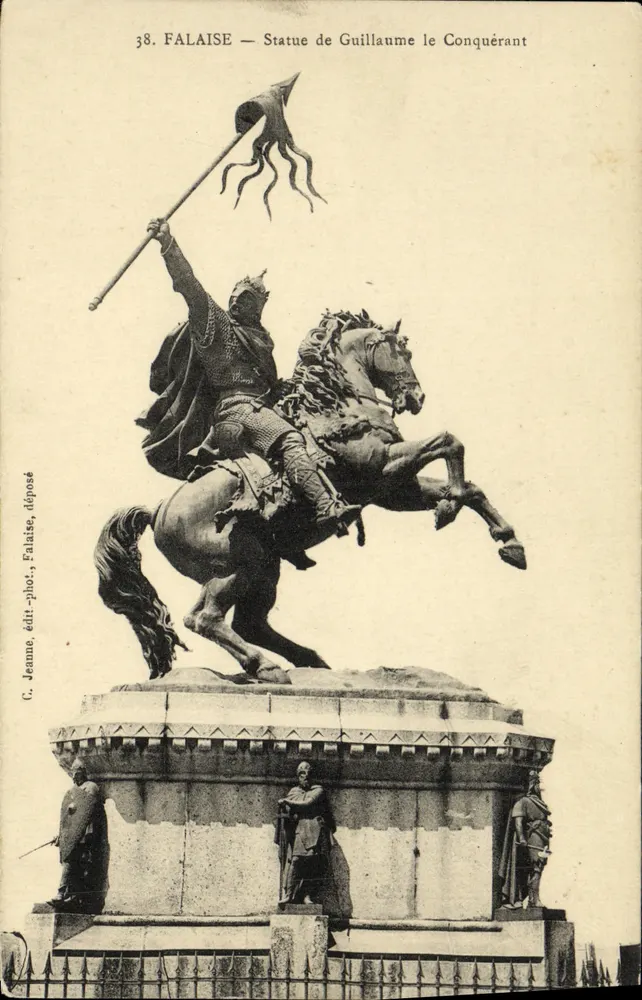 Falaise — Estátua de Guilherme o Conquistador — C. Jeanne, editora, Falaise - Frente