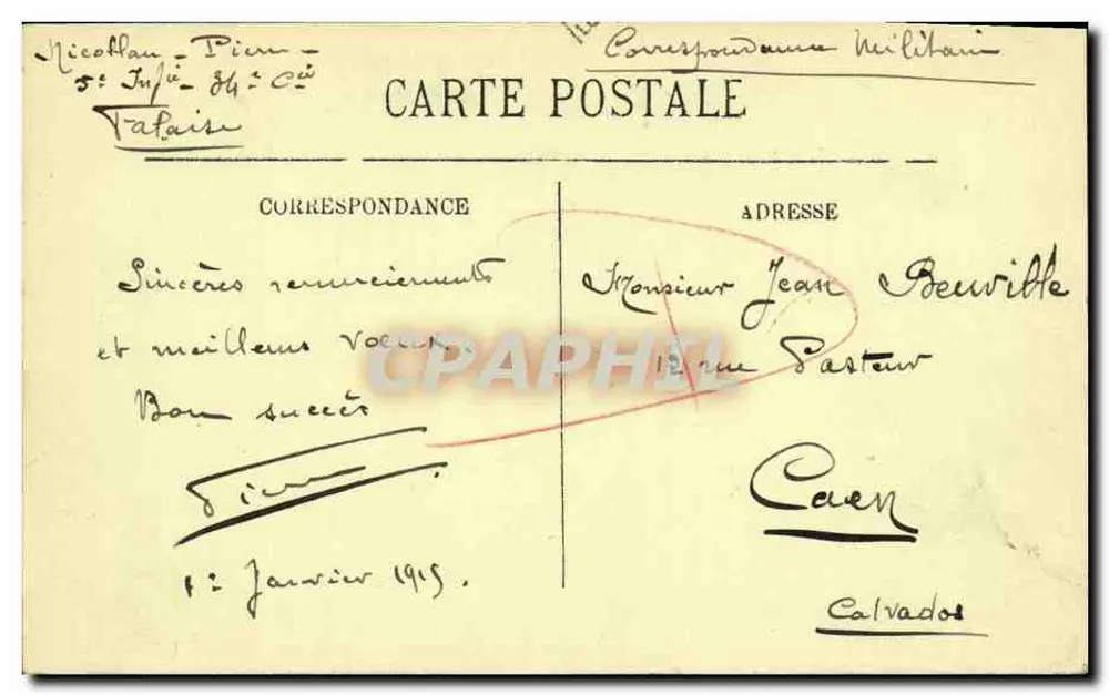 Falaise — Estátua de Guilherme o Conquistador — LL - Verso