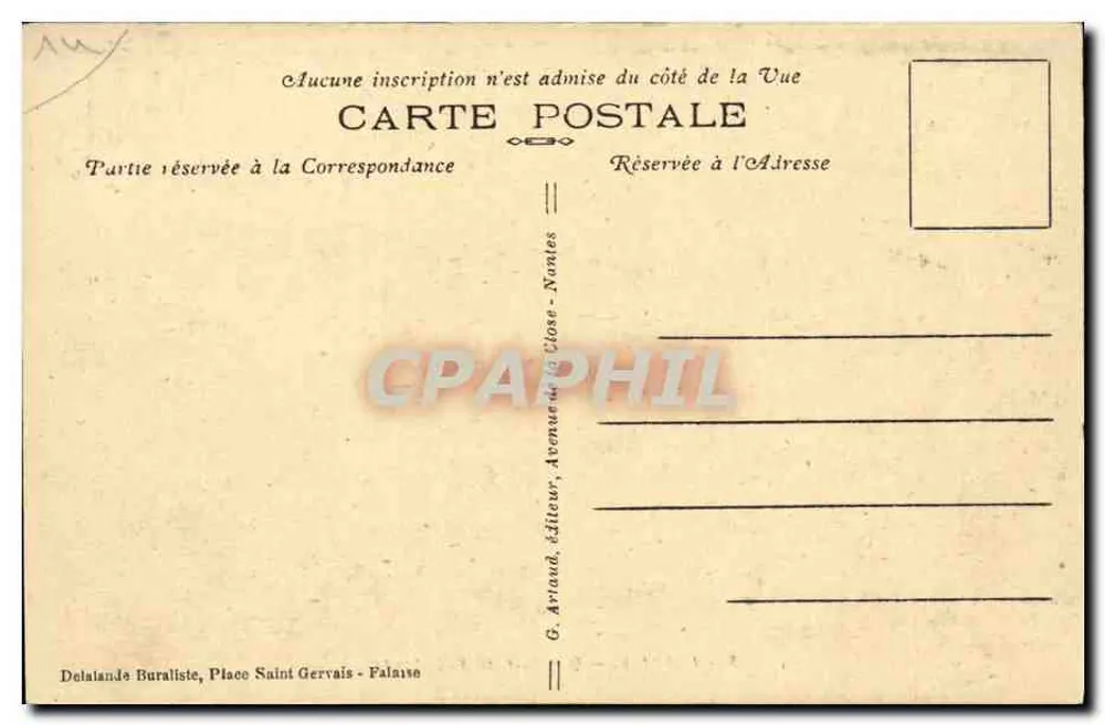 Falaise — Bairro do Vale d'Ante — G. Arlande, editor - Verso