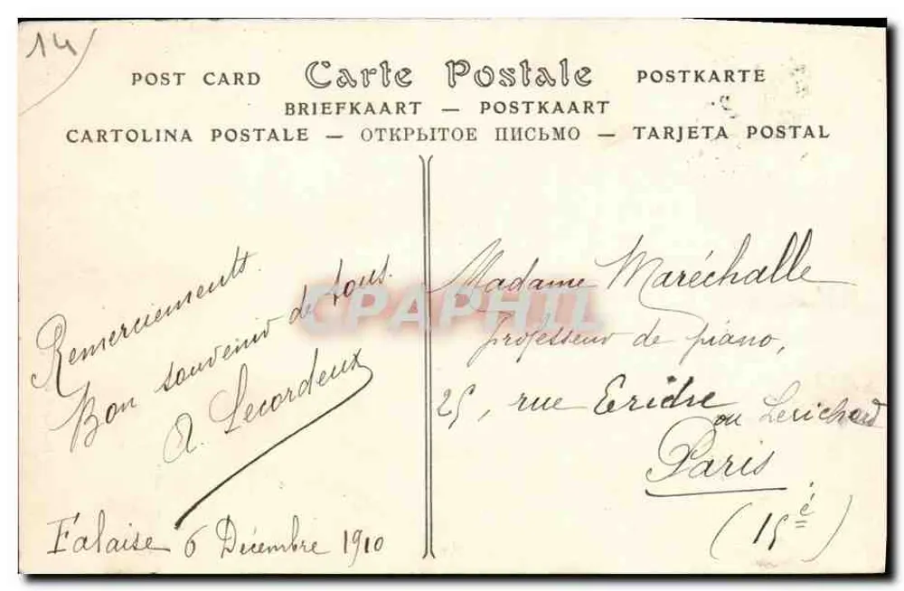 FALAISE — Altes Haus aus dem 16. Jahrhundert im Val d'Ante — ND. Phot. - Rückseite