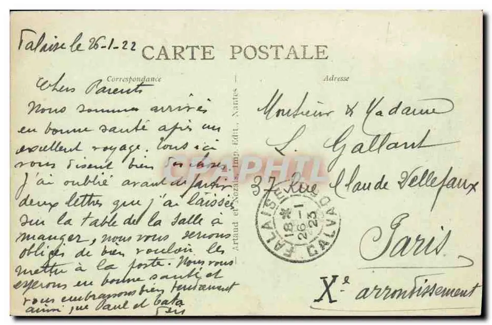 Falaise - Bairro do Val d'Ante — vista aérea — editor Arnaud e Sozais, n°3 - Verso