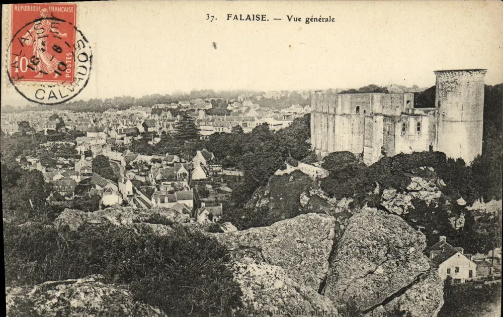 Falaise — Vue générale — C. Gleanne, édit. phot. Calvados - Frente