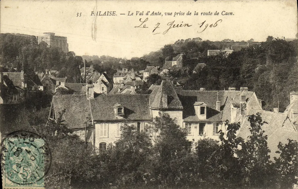 Palaise — Das Tal d'Ante, Aussicht von der Straße nach Caen — Nr. 35 - Vorderseite