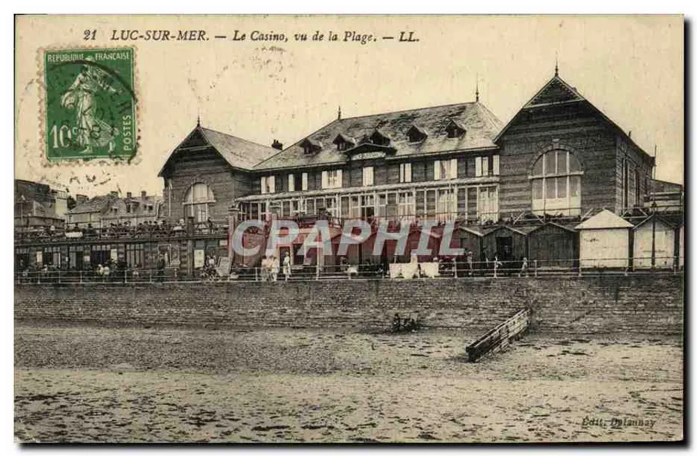 Luc-sur-Mer — Das Casino, vom Strand aus gesehen — LL. — Verlag D'Launay - Vorderseite