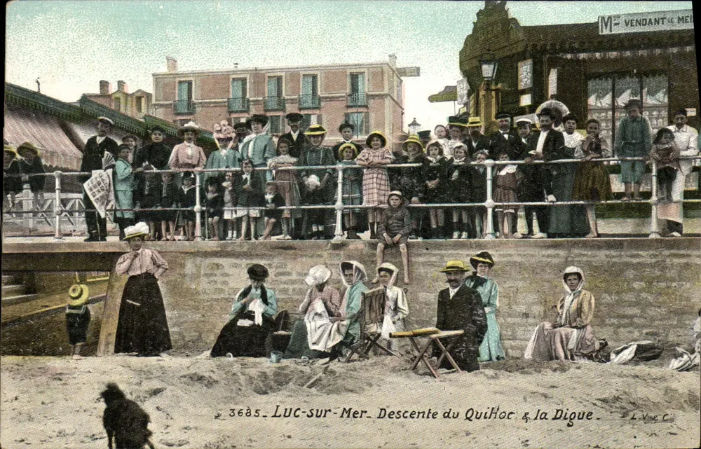 Luc-sur-Mer — Abstieg vom Quai Hor & der Digue — L.V.C. — n° 3685 - Vorderseite