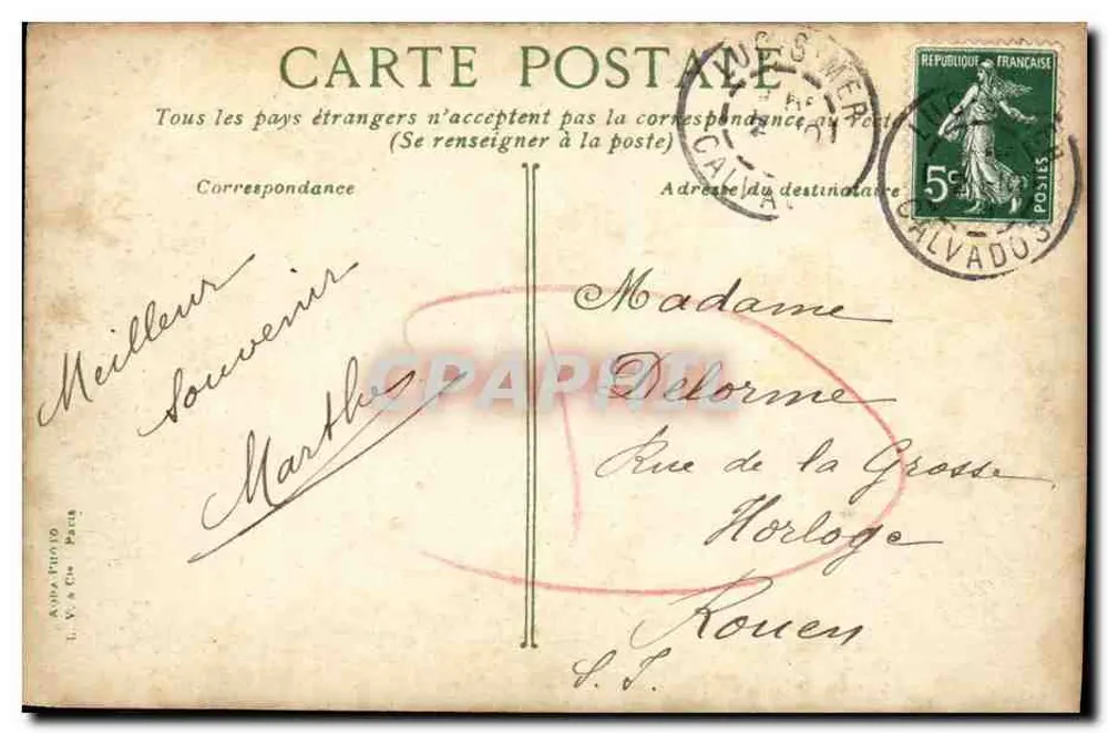 Luc sur Mer — La Fréchêche & la Passerelle — Verlag L. V. & Cie, n° 1468 - Rückseite