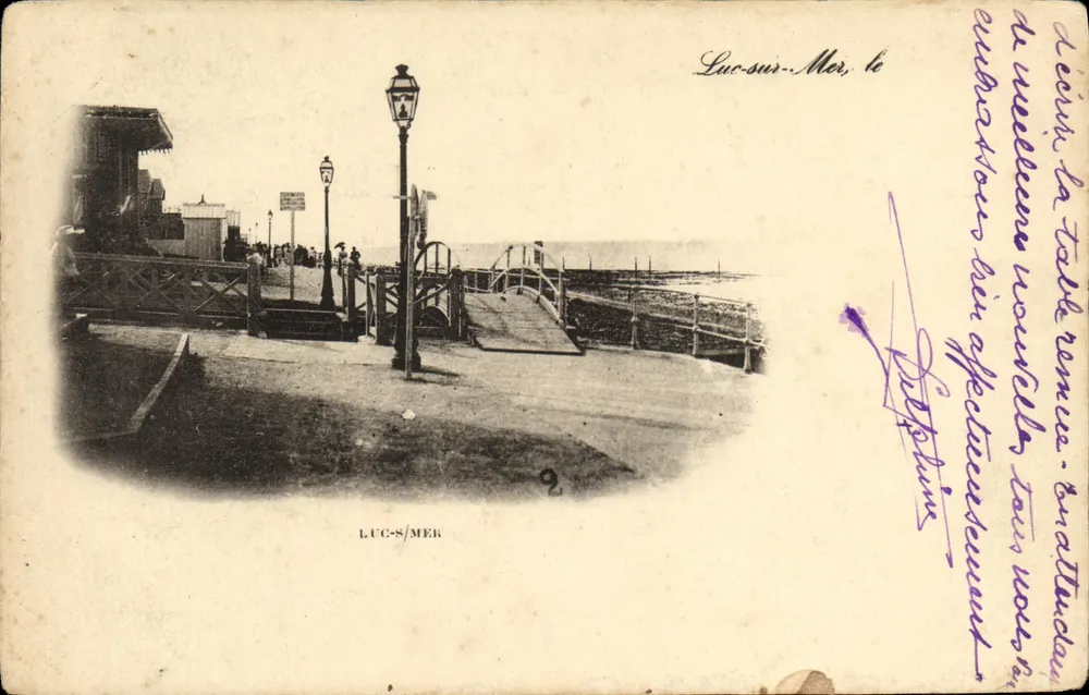 Luc-sur-Mer — vista do cais e do pontão — editor LUC-S/MER, n°2 - Frente