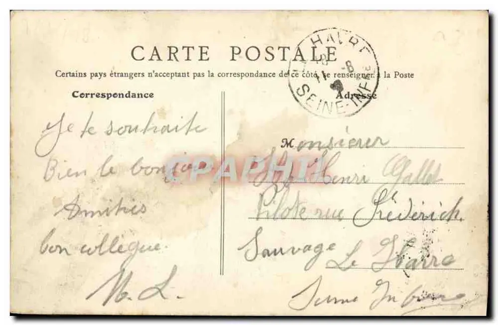 Luc-sur-Mer (Calvados) — A Descida para o Mar — B.F., PARIS - Verso