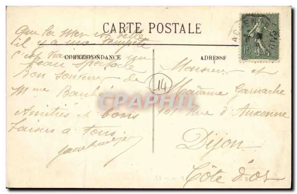 Luc-sur-Mer — A Digue e a Praia — LL. n°6 - Verso