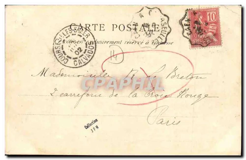 Luc-sur-Mer — A Dique — J. Barchet, Editor, Caen (Depositado) — N° 43 - Verso