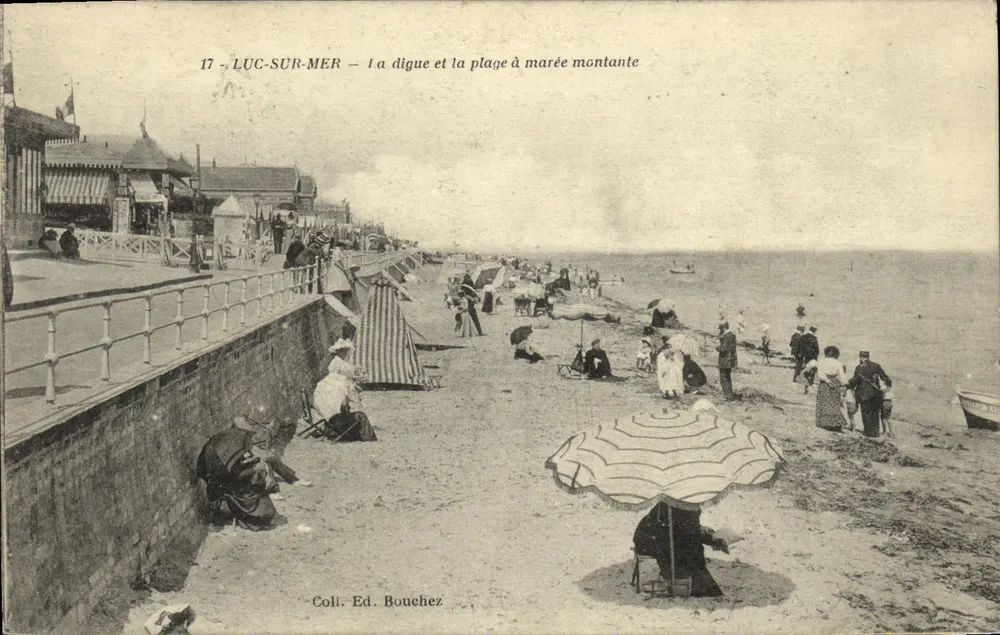 Luc-sur-Mer — Die Damm und die Strand bei Ebbe — Verlag: Bouchez - Vorderseite