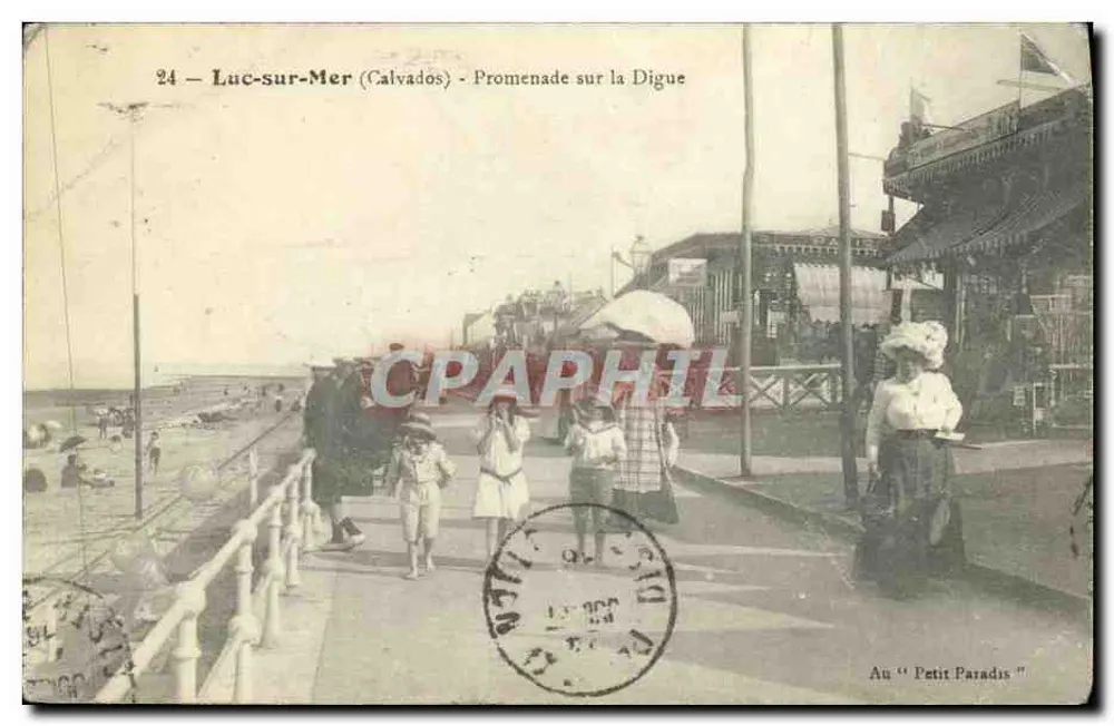 Luc-sur-Mer (Calvados) — Promenade sulla Digue — Al «Petit Paradis» - Recto