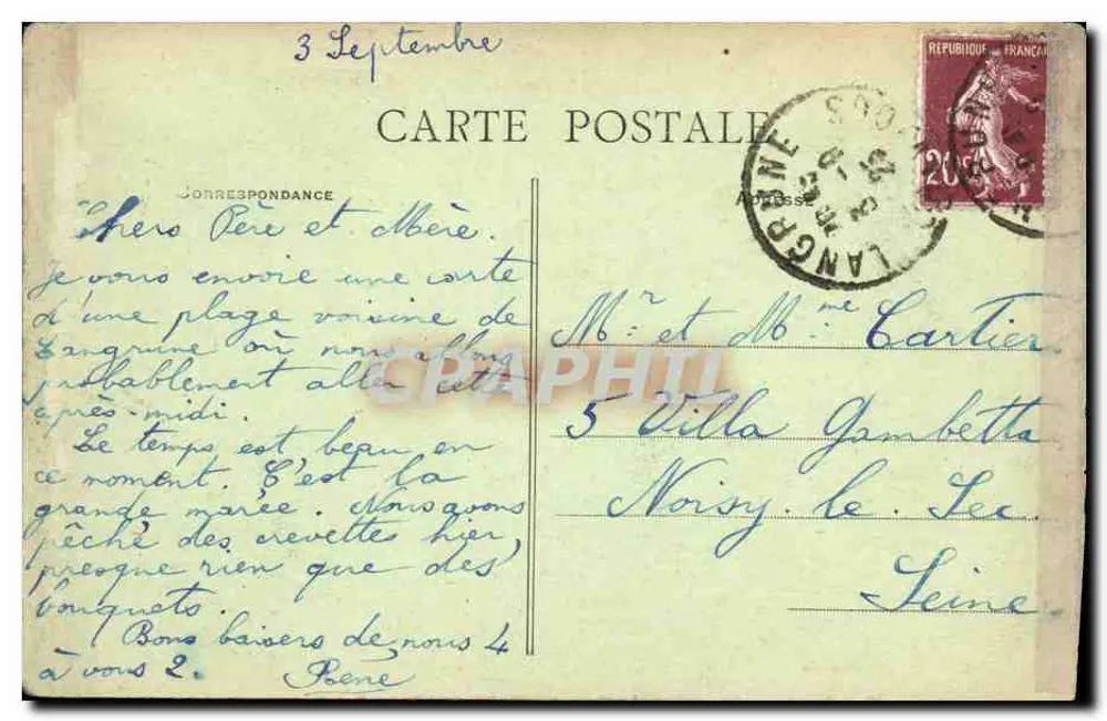 Luc-sur-Mer (Calvados) — Concurso de areia — Ed. do Petit Paradis n°14 - Verso