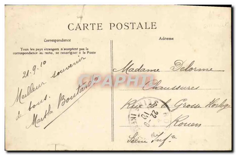 Luc-sur-Mer (Calvados) — La décharge du varech — J. Bachelet, n° 491 - Verso