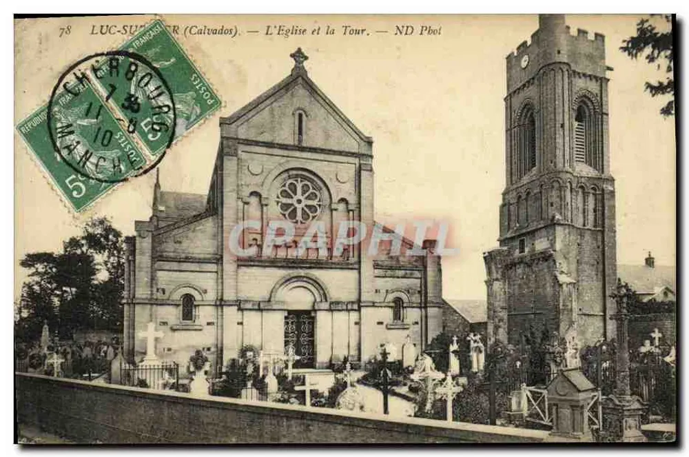 Luc-sur-Calvados — Die Kirche und die Turm — ND Pbot - Vorderseite
