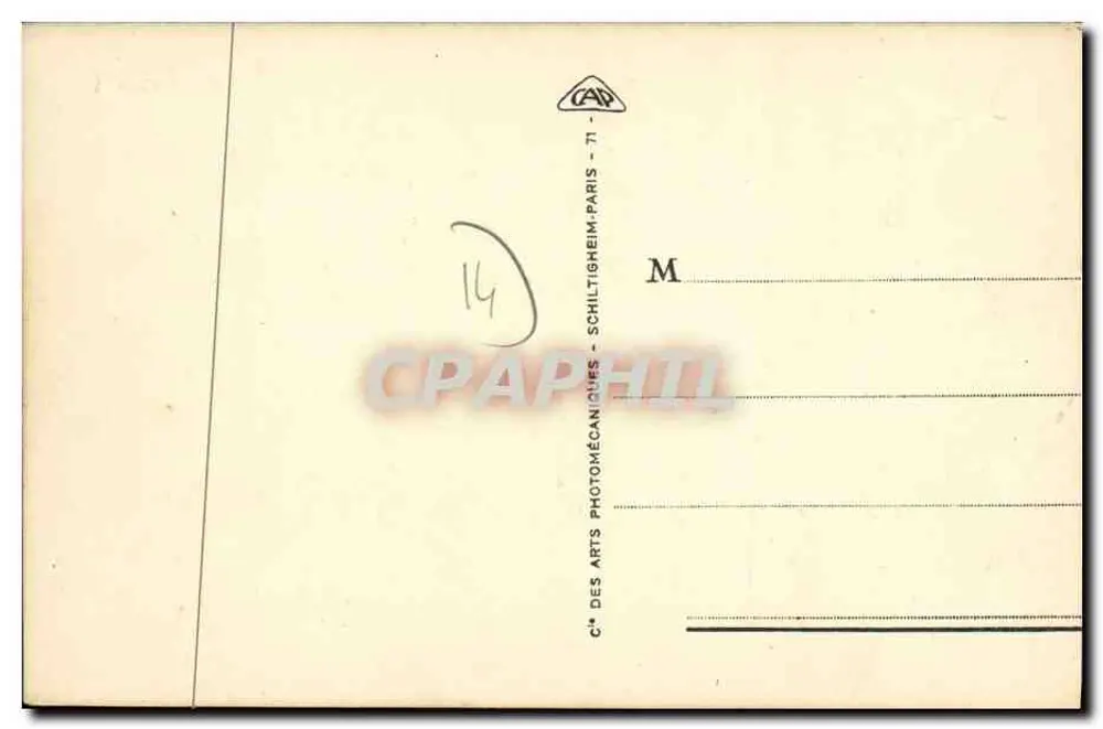 LUC-sur-MER - As falésias — CPAH 41 — editor CAV - Verso