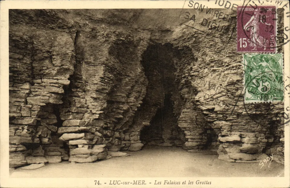 LUC-sur-MER — Die Klippen und Höhlen — Éditions Gaby, n°74 - Vorderseite