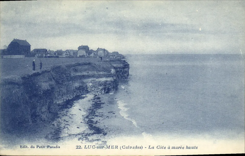 LUC-sur-MER (Calvados) — A Costa com maré alta — Edit. du Petit Paradis n°22 - Frente