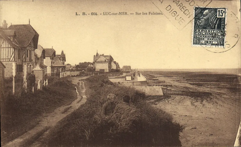 LUC-sur-MER — Sobre as Falésias — Edição do Petit Paradis, n° 664 - Frente