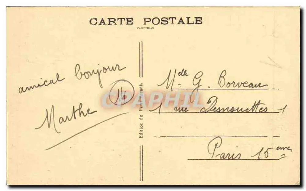 LUC-sur-MER — Sobre as Falésias — Edição do Petit Paradis, n° 664 - Verso