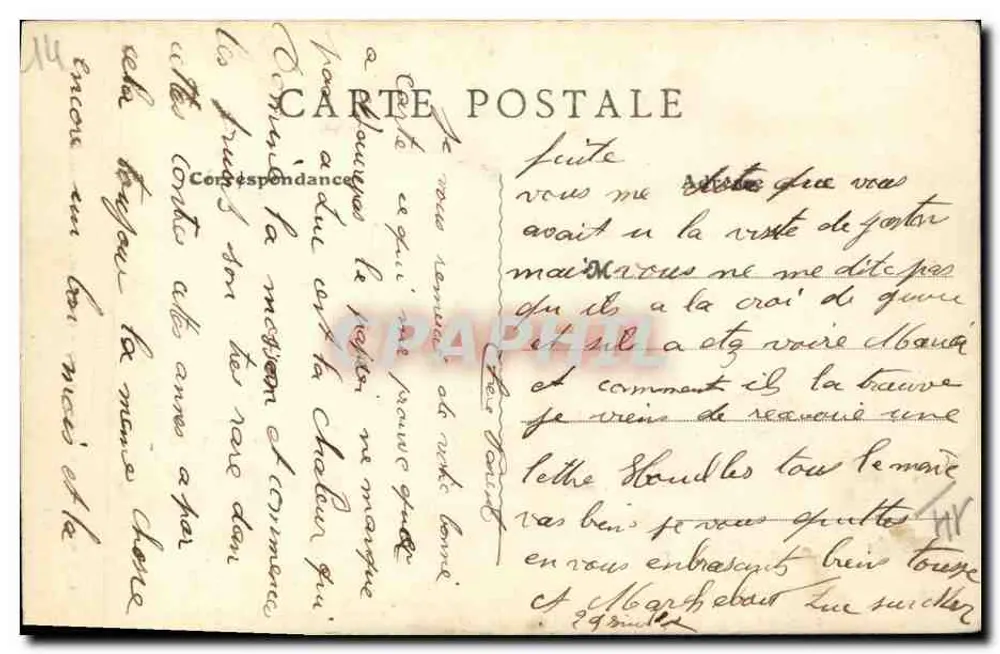 Luc-sur-Mer (Calvados) — As Falésias — B.F., Paris - Verso