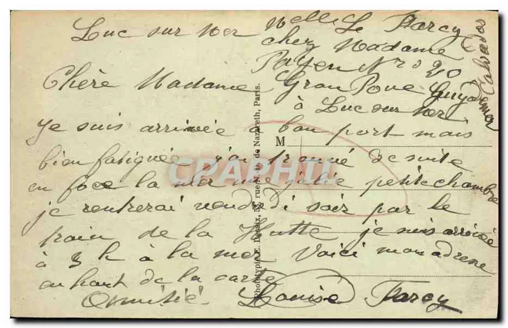 LUC-sur-MER — A Casa Vermelha — Édit. Delannay - Verso