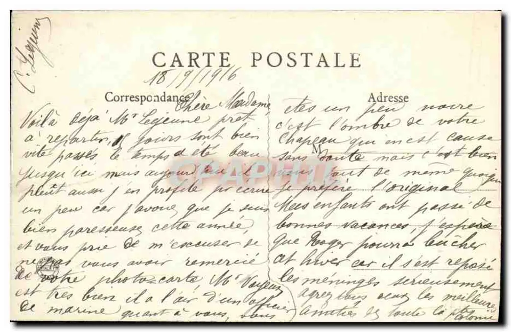 Luc-sur-Mer - As Grutas — No "Petit Paradis" — editor desconhecido, n°2 - Verso