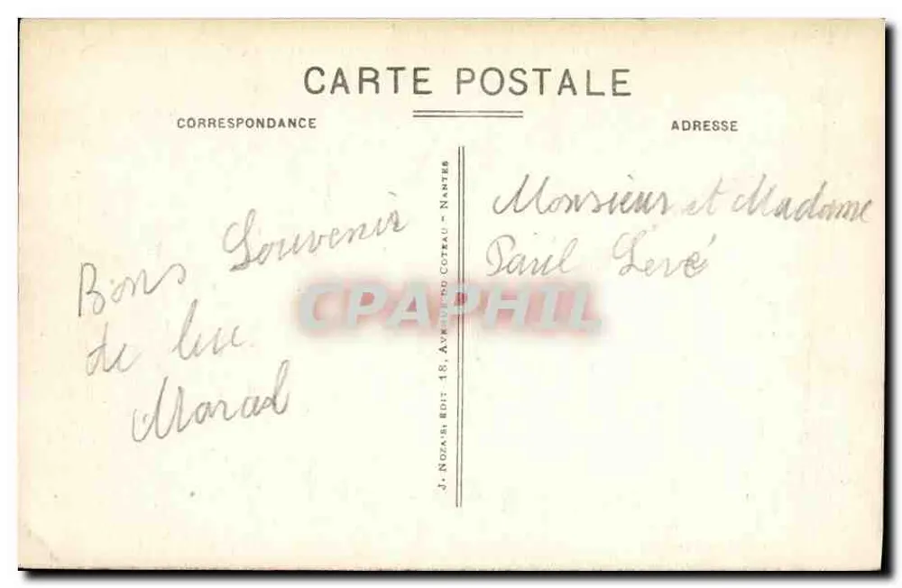 Luc-sur-Mer (Calvados) — Les falaises et la Côte — Edit. J. Nozais - Verso