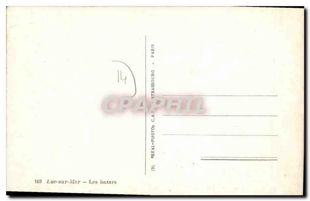 Luc-sur-Mer — Os bazares — C.A.P. - PARIS - Verso