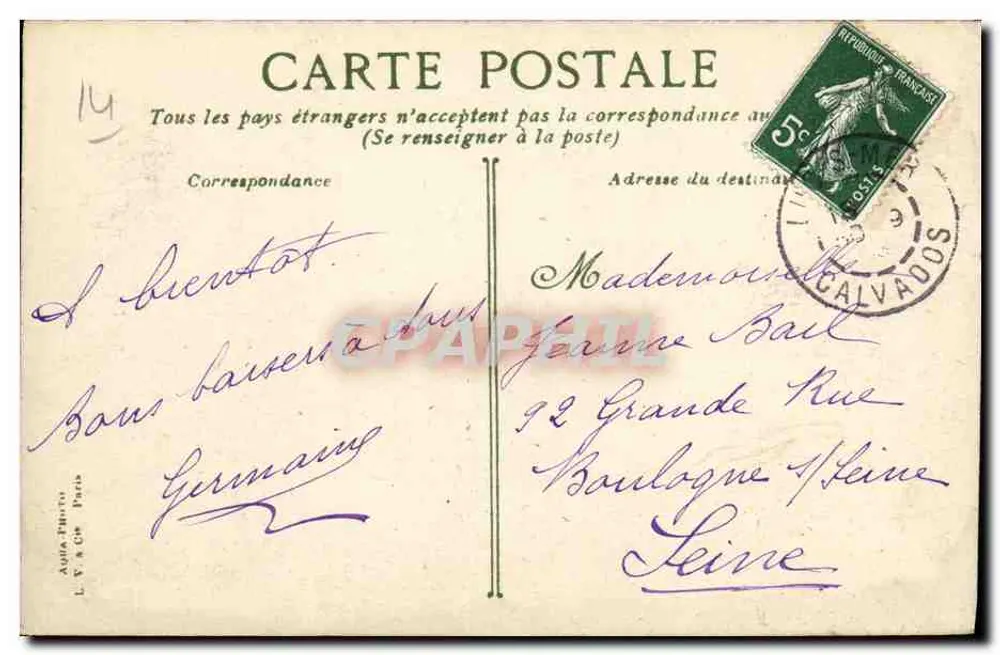 Luc-sur-Mer — Die Badezeit — Agnès Photo, L. V. & Cie, Paris - Rückseite