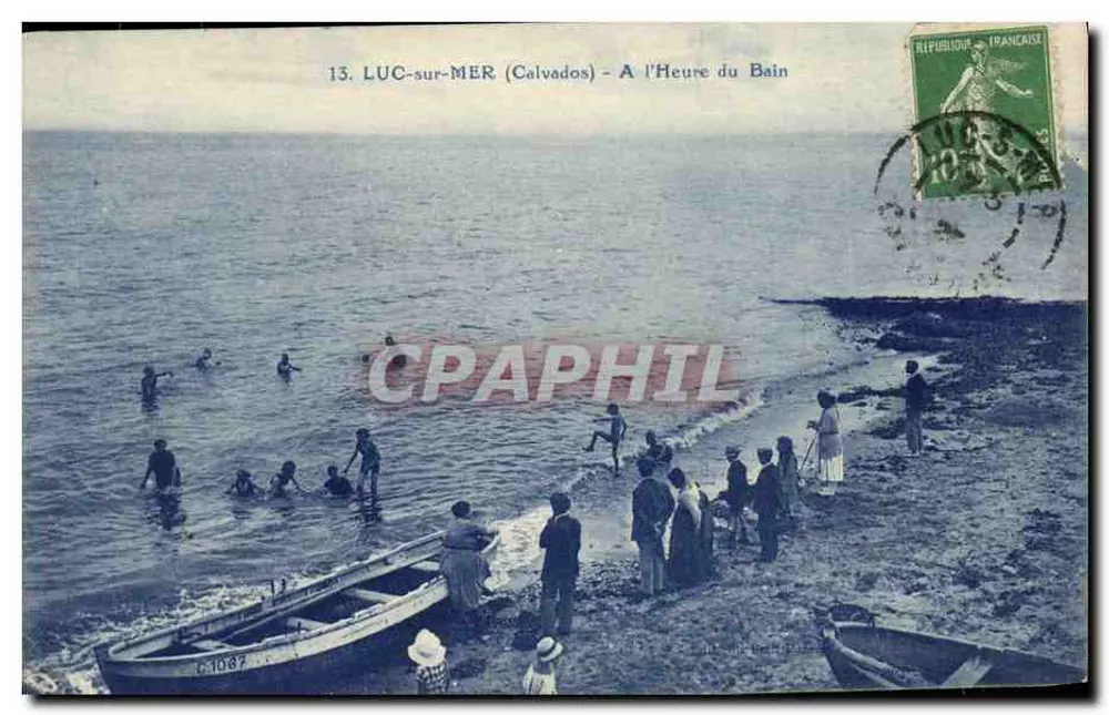 Luc-sur-Mer (Calvados) — A Hora do Banho — J. Nozais, editor - Frente